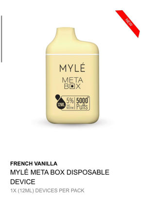 MYLE META BOX DISPOSABLE DEVICE 5000 PUFFS FRENCH VANILLA