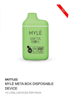 MYLE META BOX DISPOSABLE DEVICE 5000 PUFFS SKITTLEZ