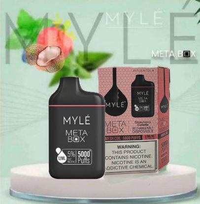 MYLE META BOX DISPOSABLE DEVICE 5000 PUFFS - STRAWBERYY COLADA