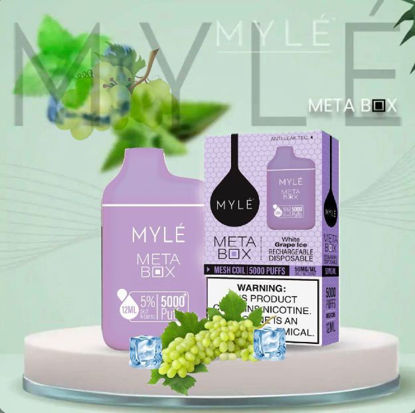 MYLE META BOX DISPOSABLE DEVICE 5000 PUFFS - GRAPE MINT
